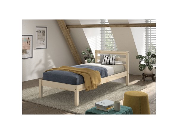 Κρεβάτι ξύλινο PINO φυσικό 2